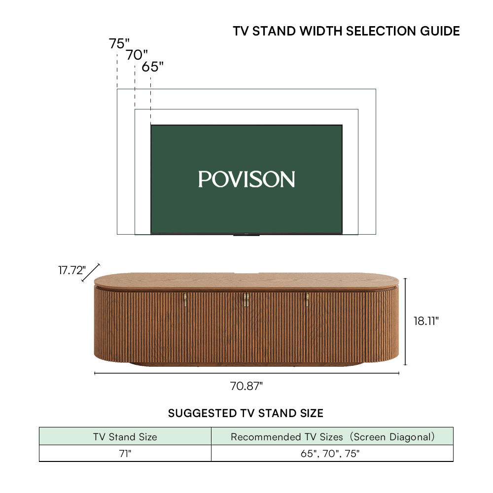 Mid Century Modern Walnut Color Plywood TV Stands