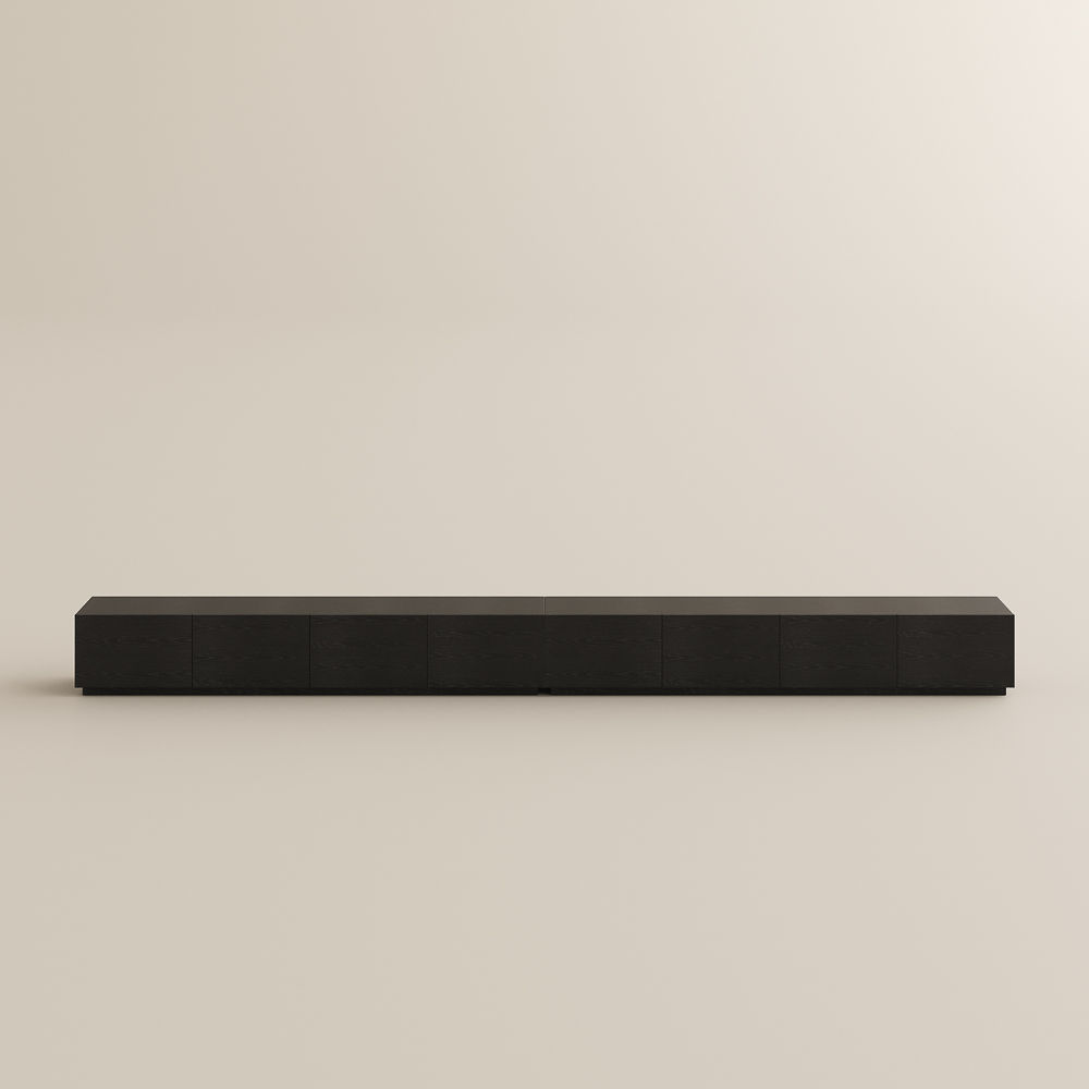 On the Ground Black MDF TV Stands