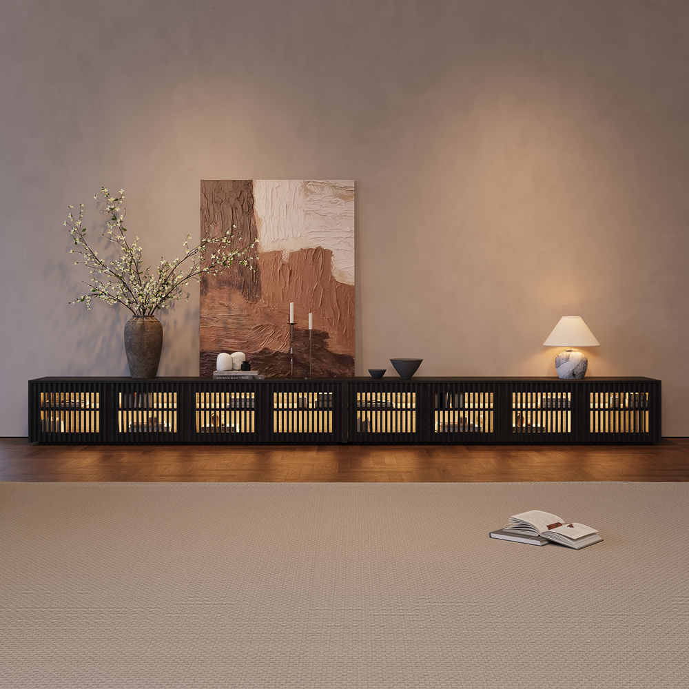 Mid Century Modern Black MDF TV Stands