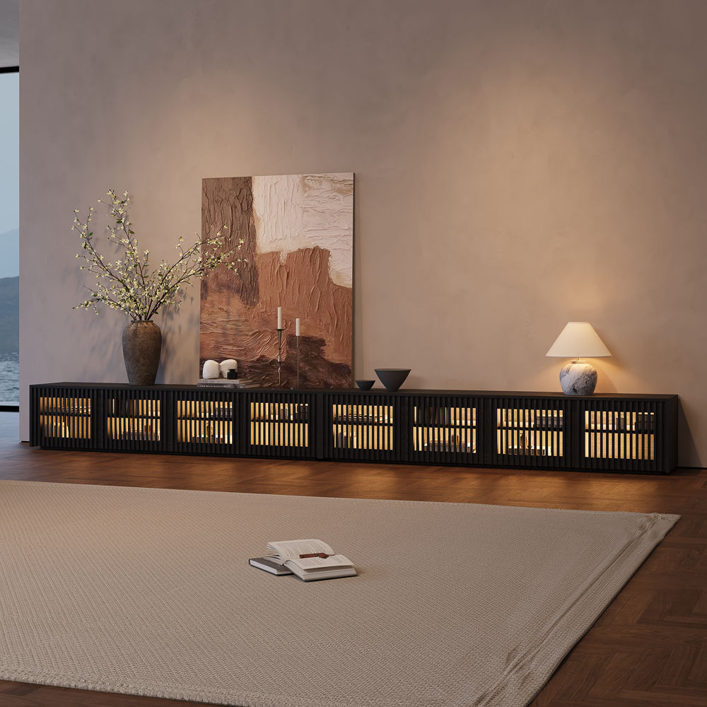 Modern Minimalist Black MDF TV Stands