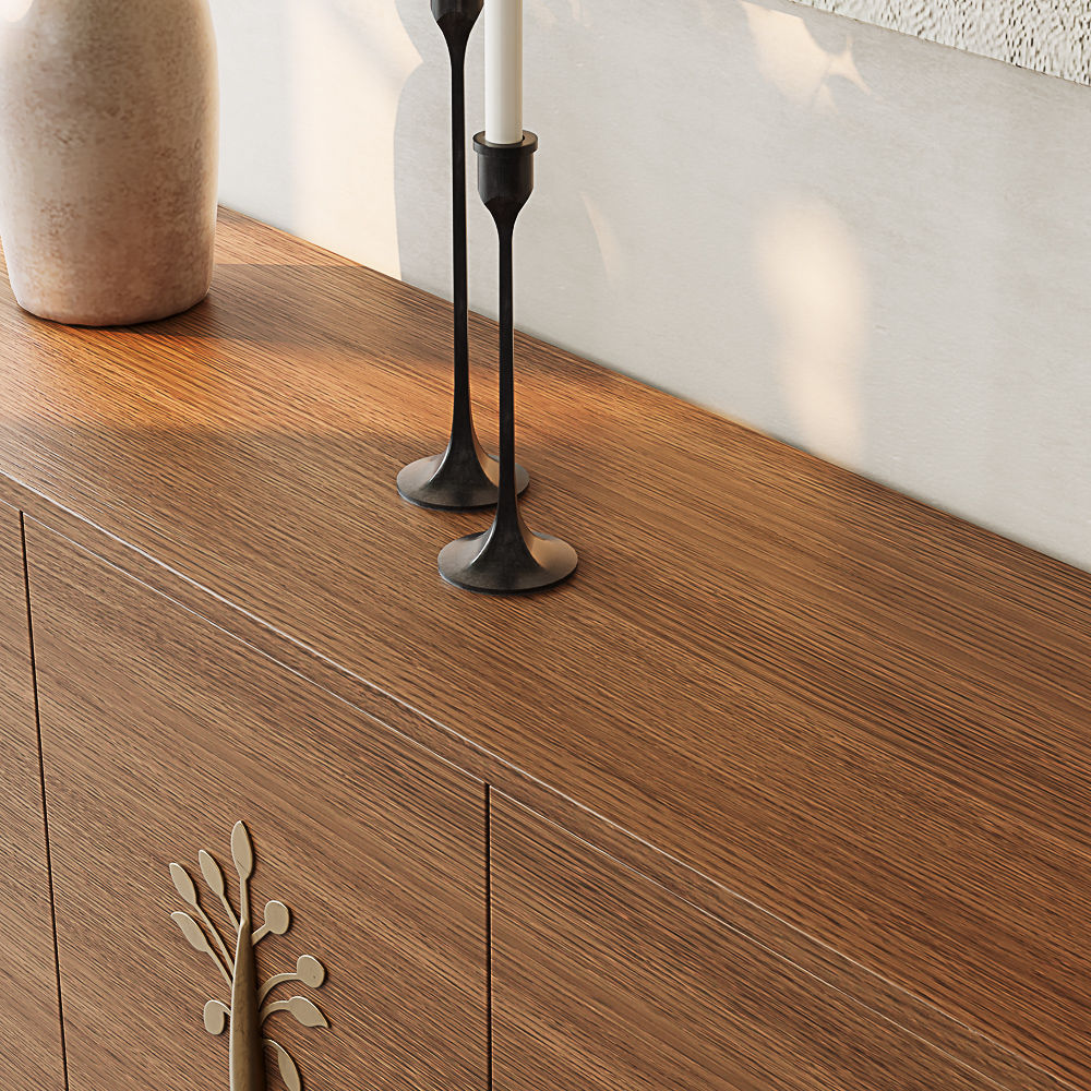 Floor TV Stand Walnut Color MDF TV Stands