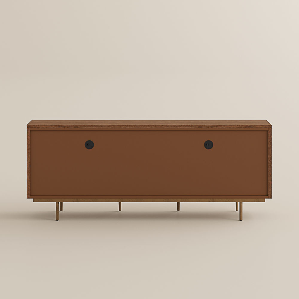 with Storage Walnut Color MDF TV Stands