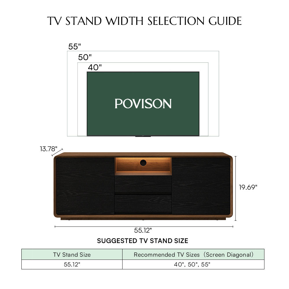 Fully Assemble Dark Wood & Black MDF TV Stands