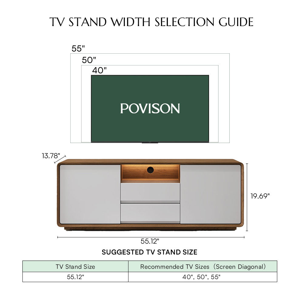 with Cabinets Dark Wood & White MDF TV Stands