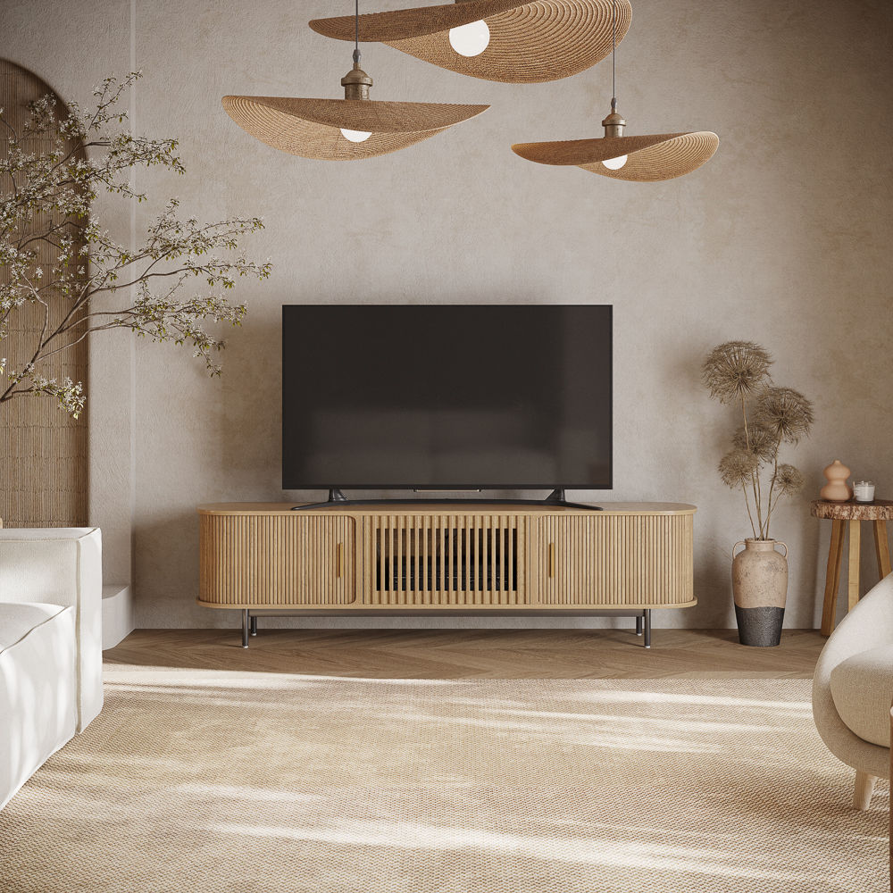 Walnut Oak Plywood TV Stands