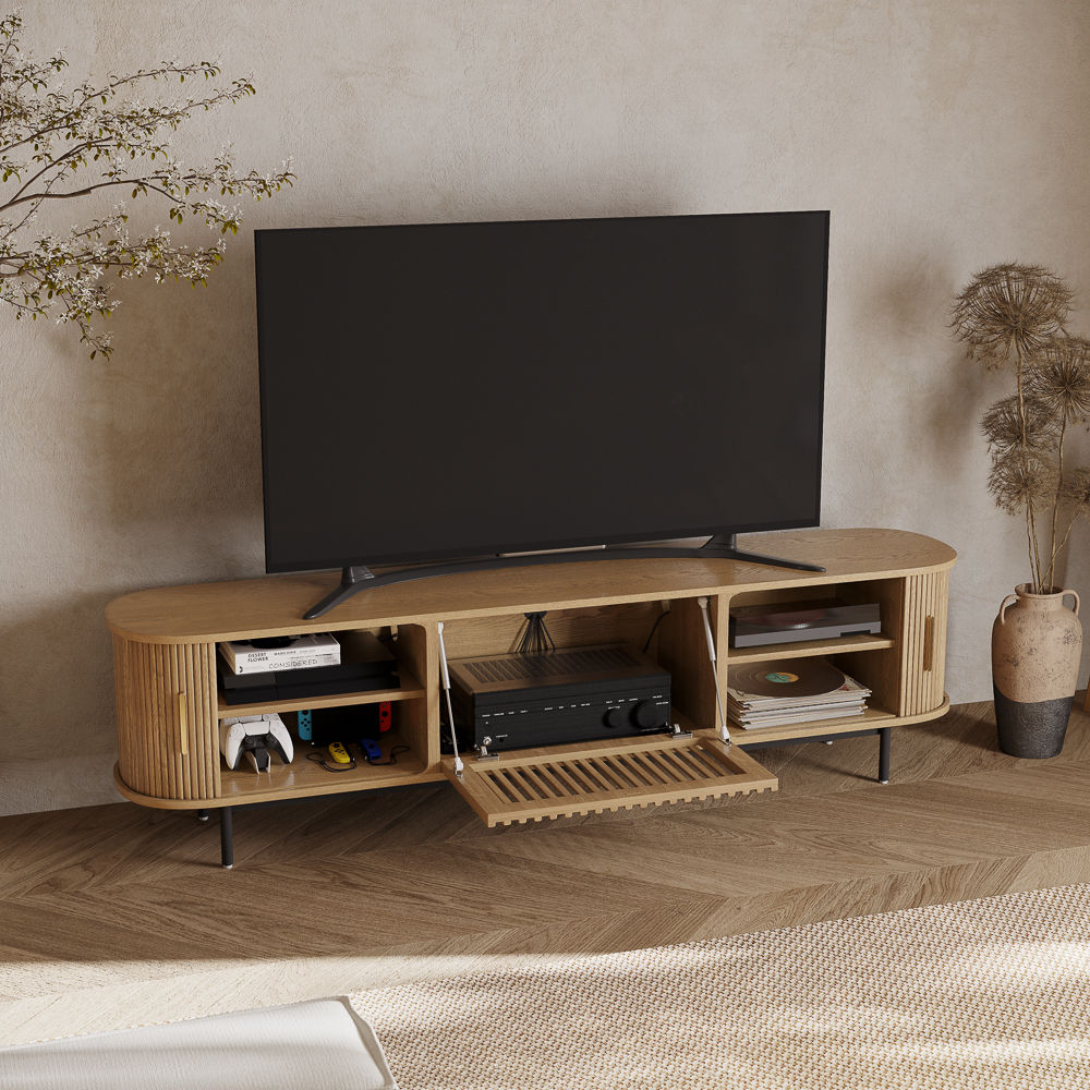 Partly Assemble Oak Plywood TV Stands