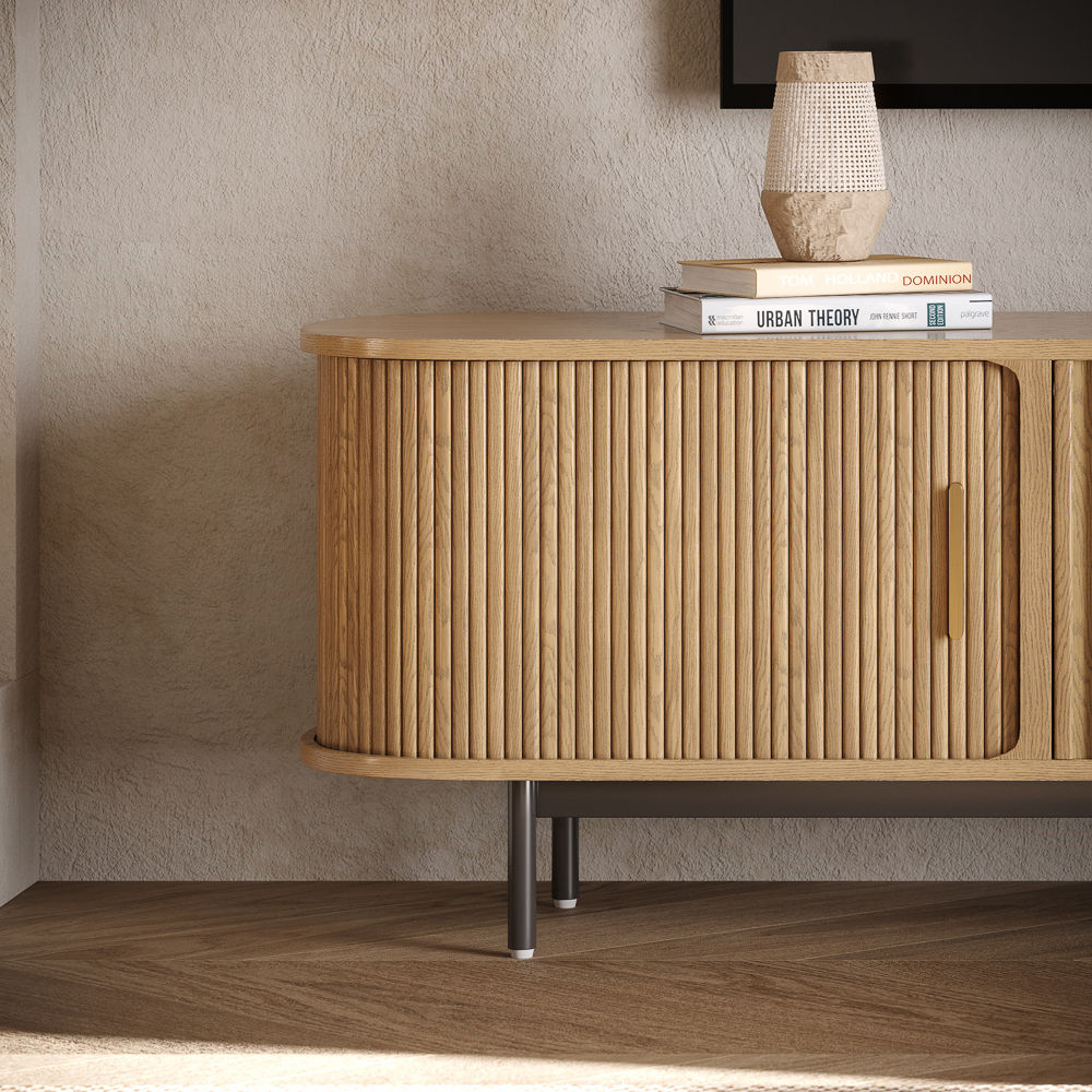 Floor TV Stand Oak Plywood TV Stands
