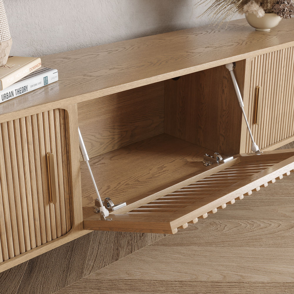 Floor TV Stand Oak Plywood TV Stands