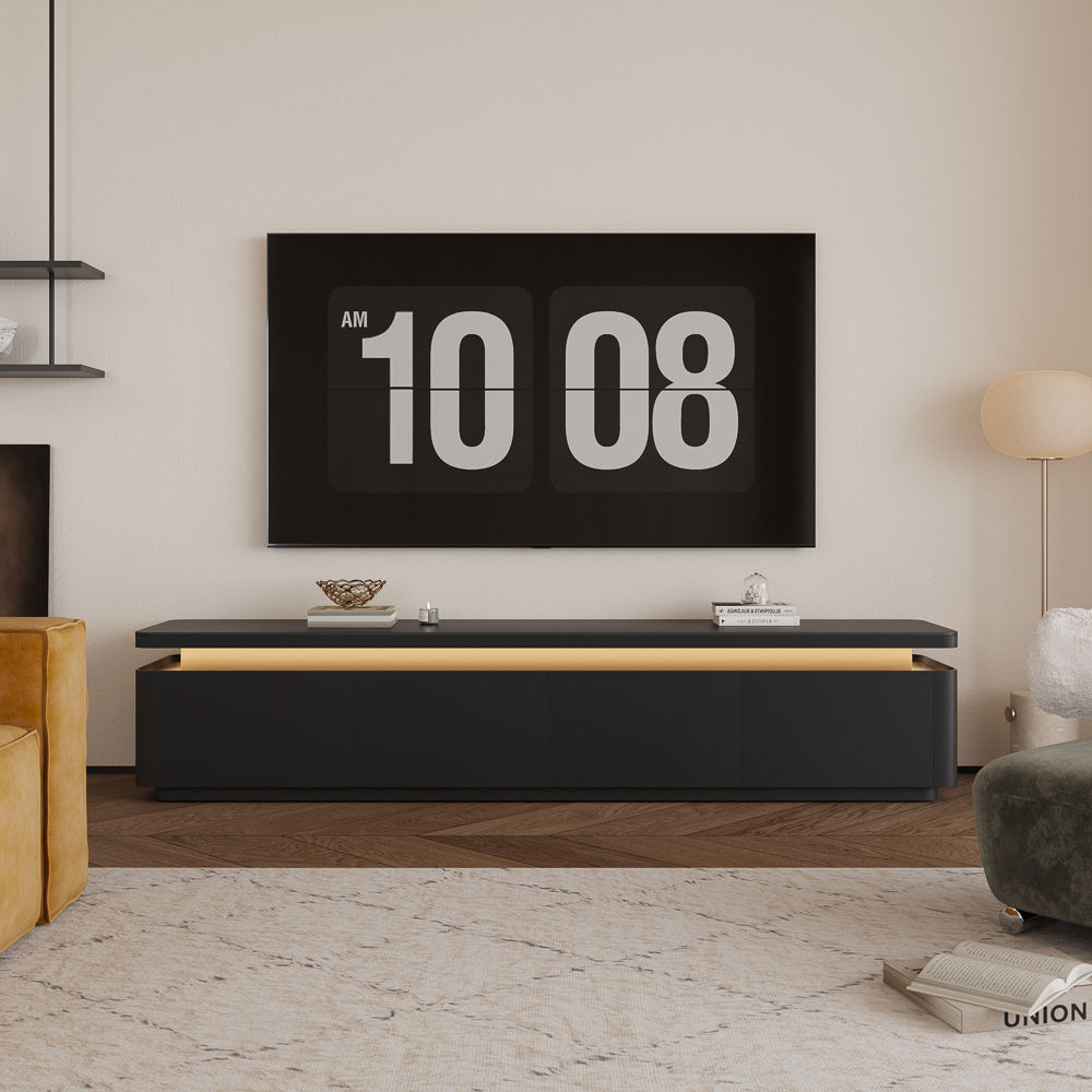 Mid Century Modern Black MDF TV Stands