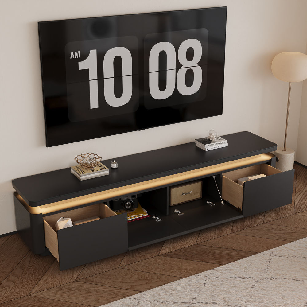 Fully Assemble Black MDF TV Stands