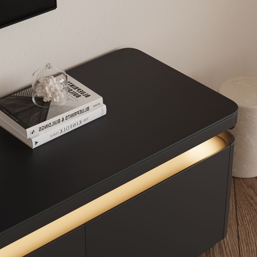 with Light Black MDF TV Stands