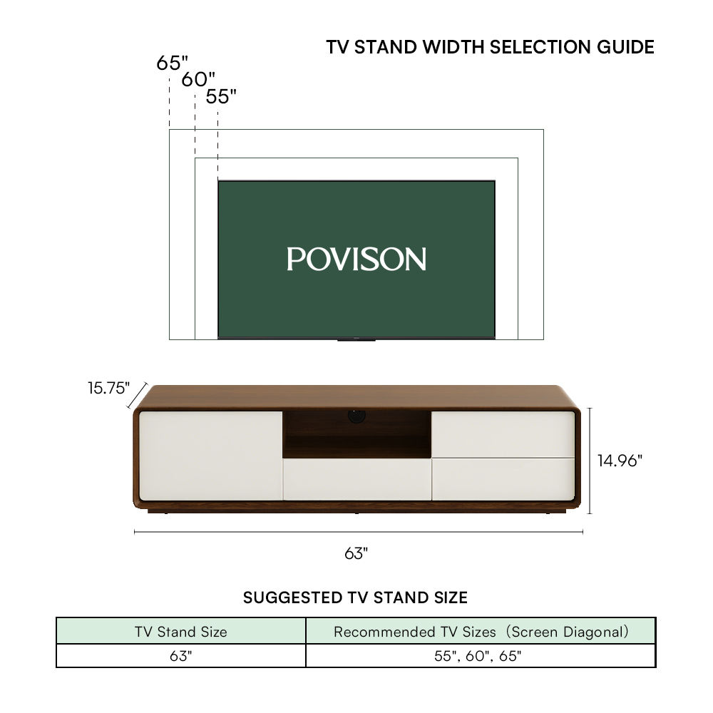 with Drawers Dark Wood & White MDF TV Stands