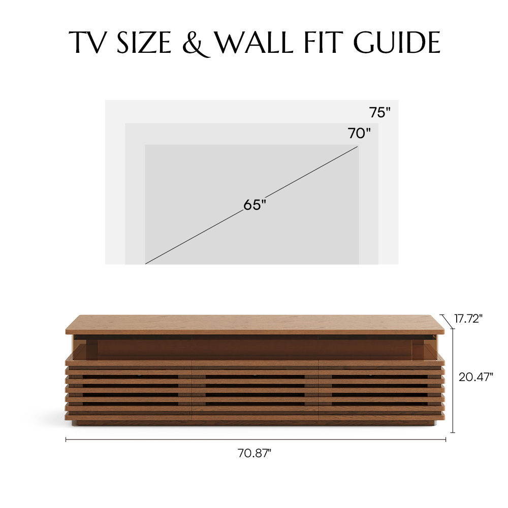 with LED Lights Walnut Color Engineered Wood TV Stands