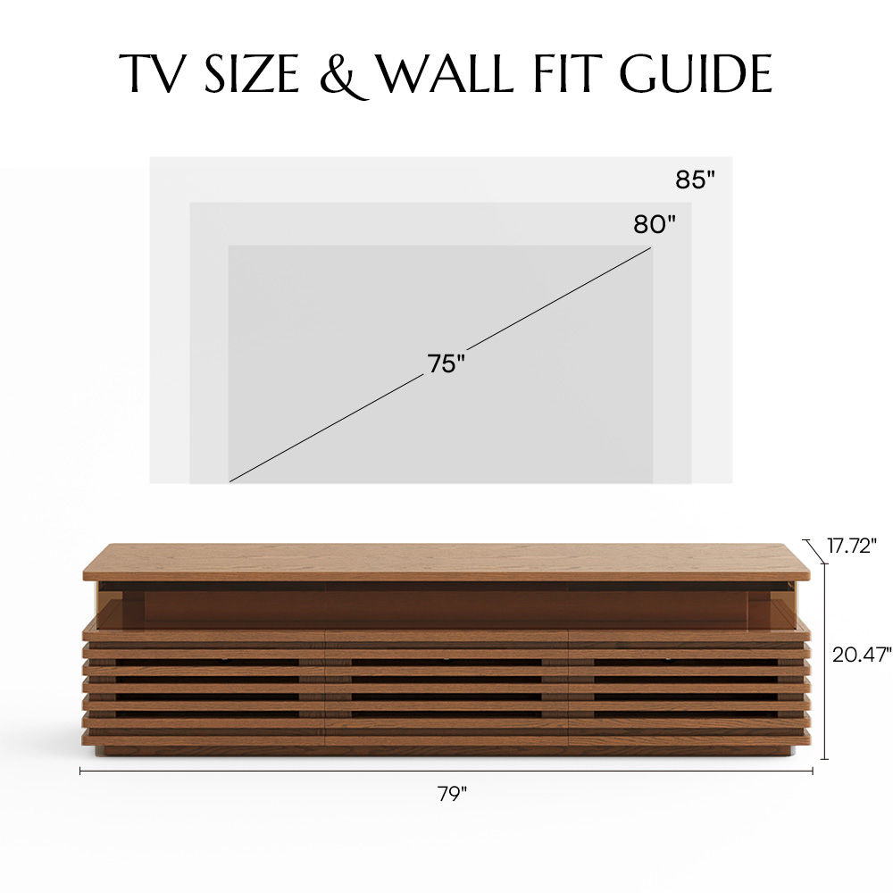 Wood Walnut Color Engineered Wood TV Stands