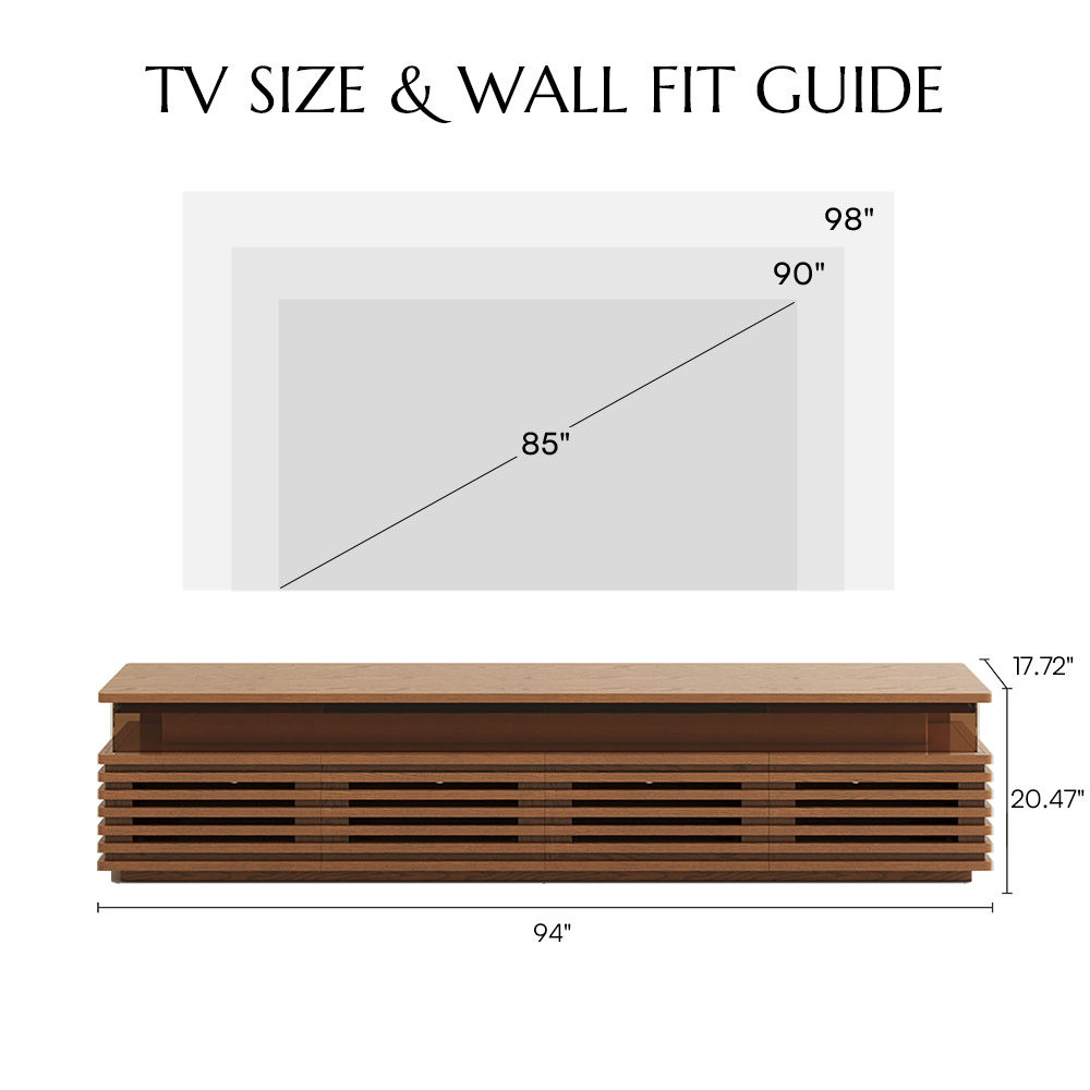 with LED Lights Walnut Color Engineered Wood TV Stands