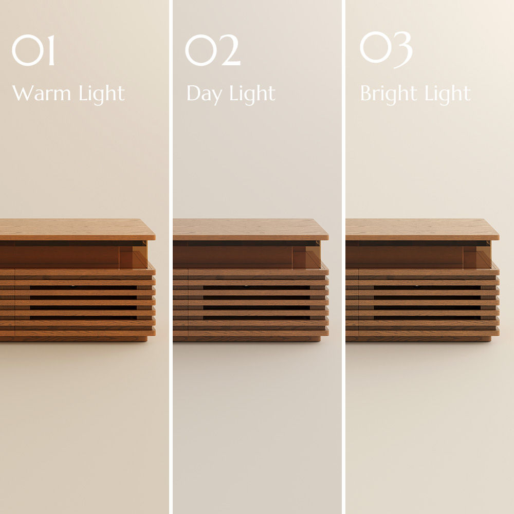 with LED Lights Walnut Color Engineered Wood TV Stands