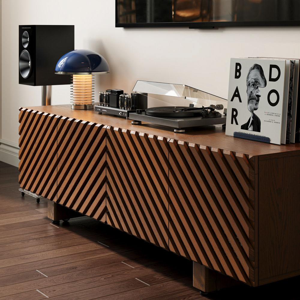 Solid Wood Walnut Color TV Stands