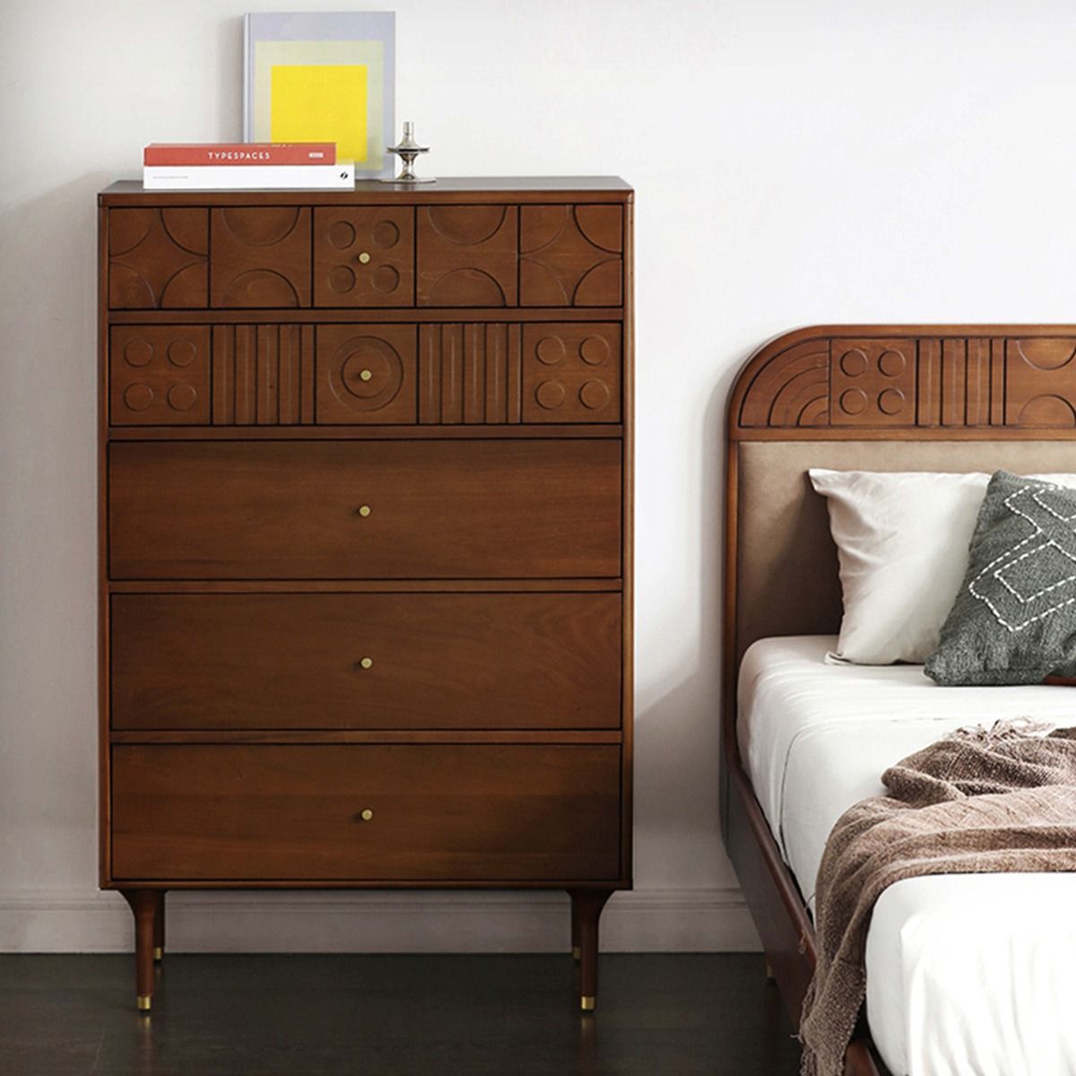 Fully Assemble Walnut MDF Dressers & Chests