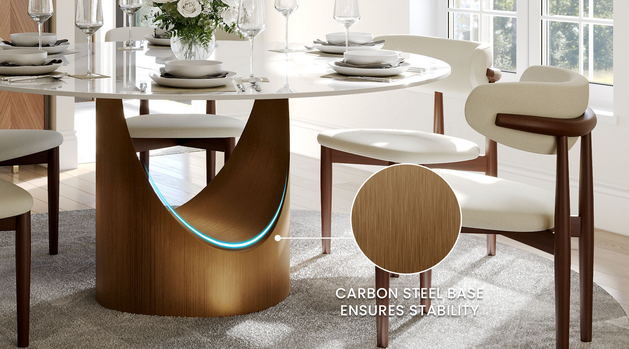 Strong, Durable Metal Base