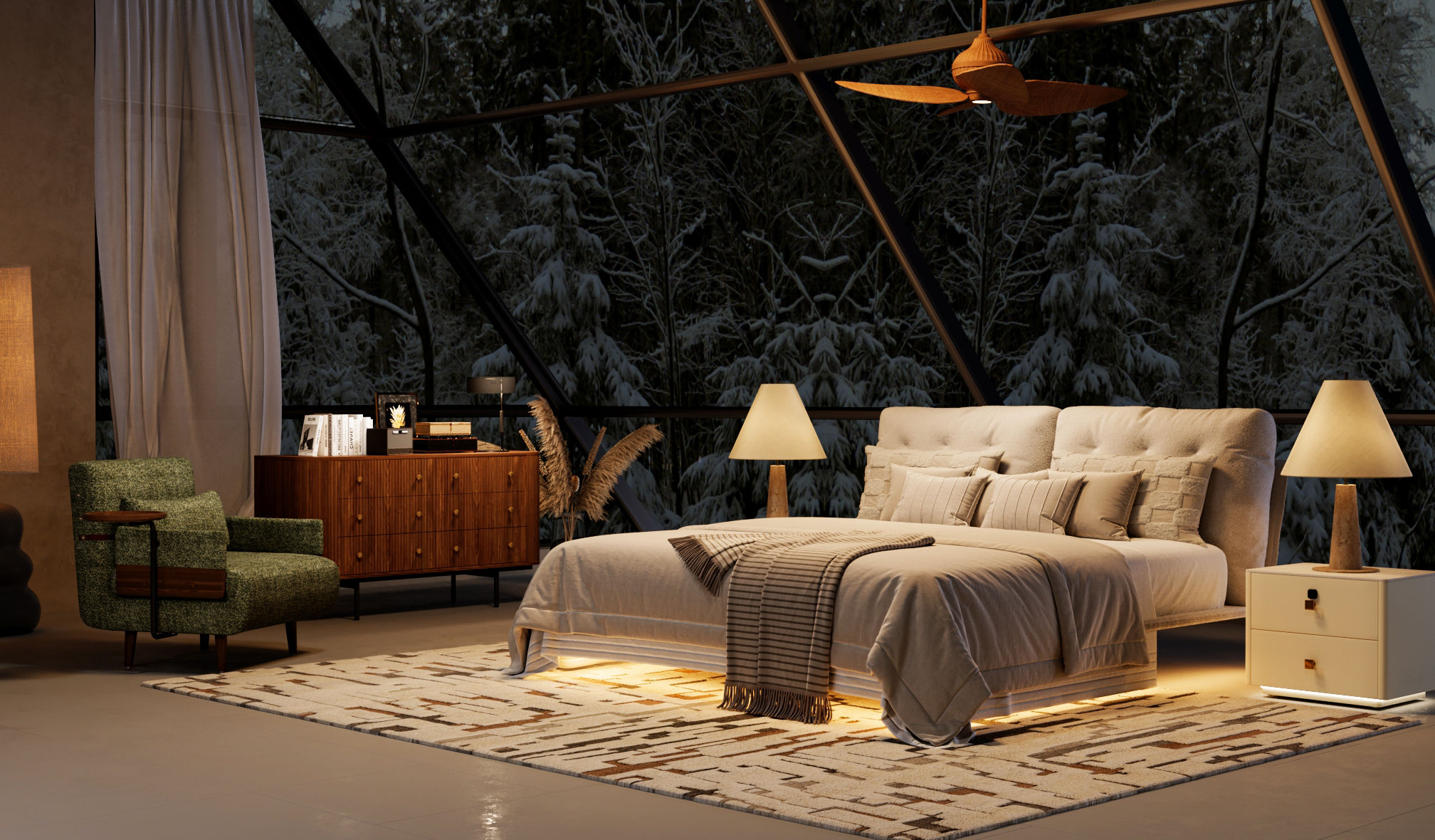 LumiFlex Bed | Light-Inspired, Freely Transformable