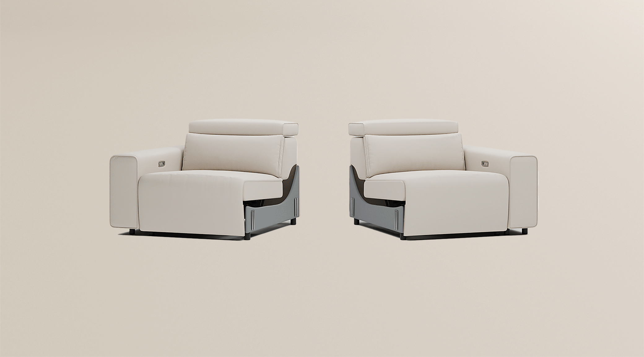 Minimalist Power Recliner Sofa
