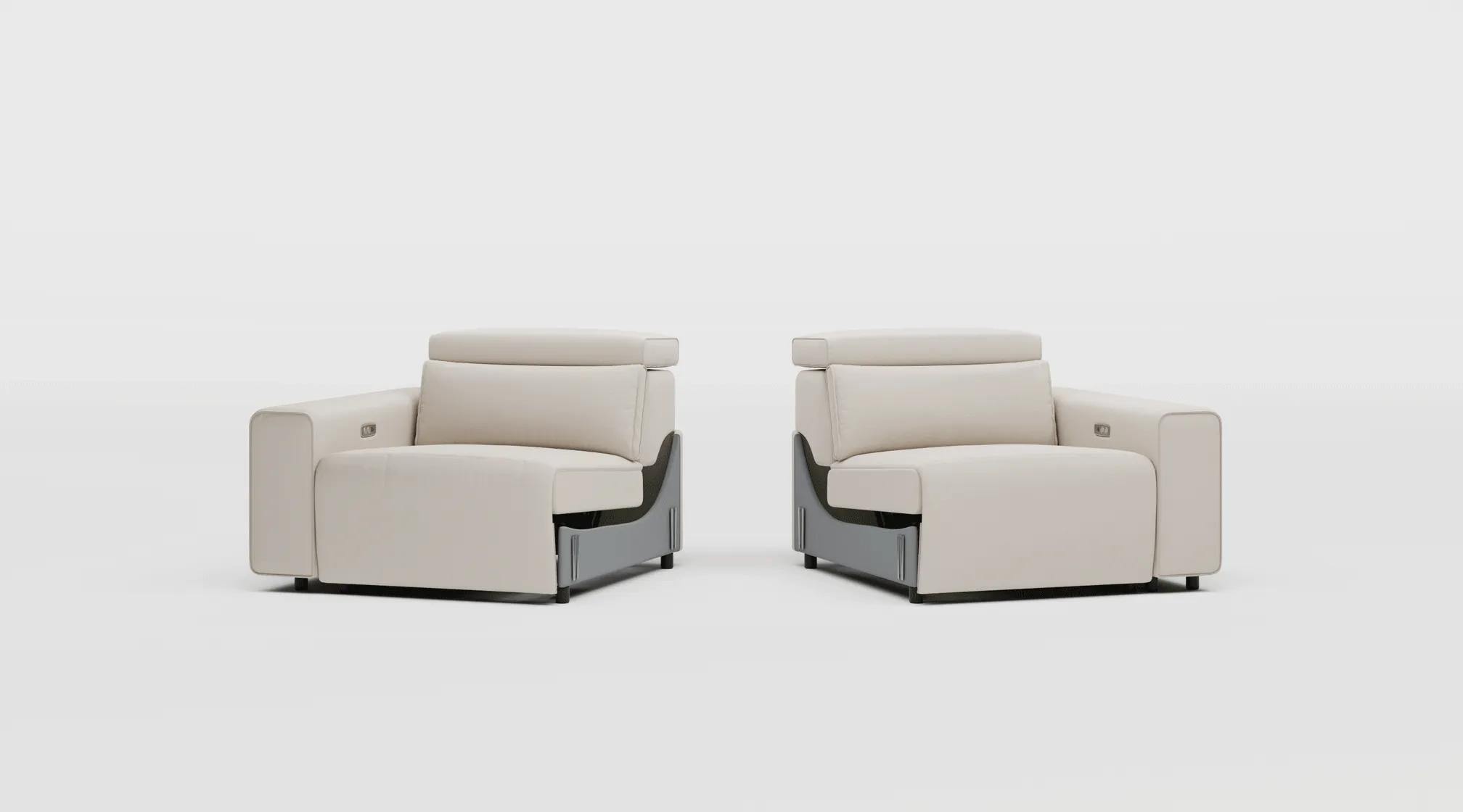 Minimalist Power Recliner Sofa