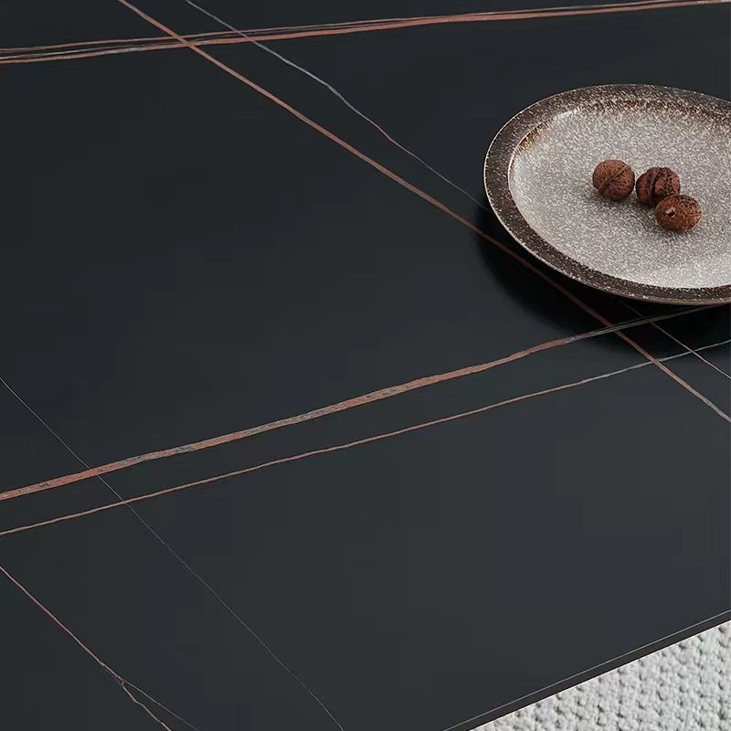 Extendable Gray & Black Matte Sintered Stone Dining Tables