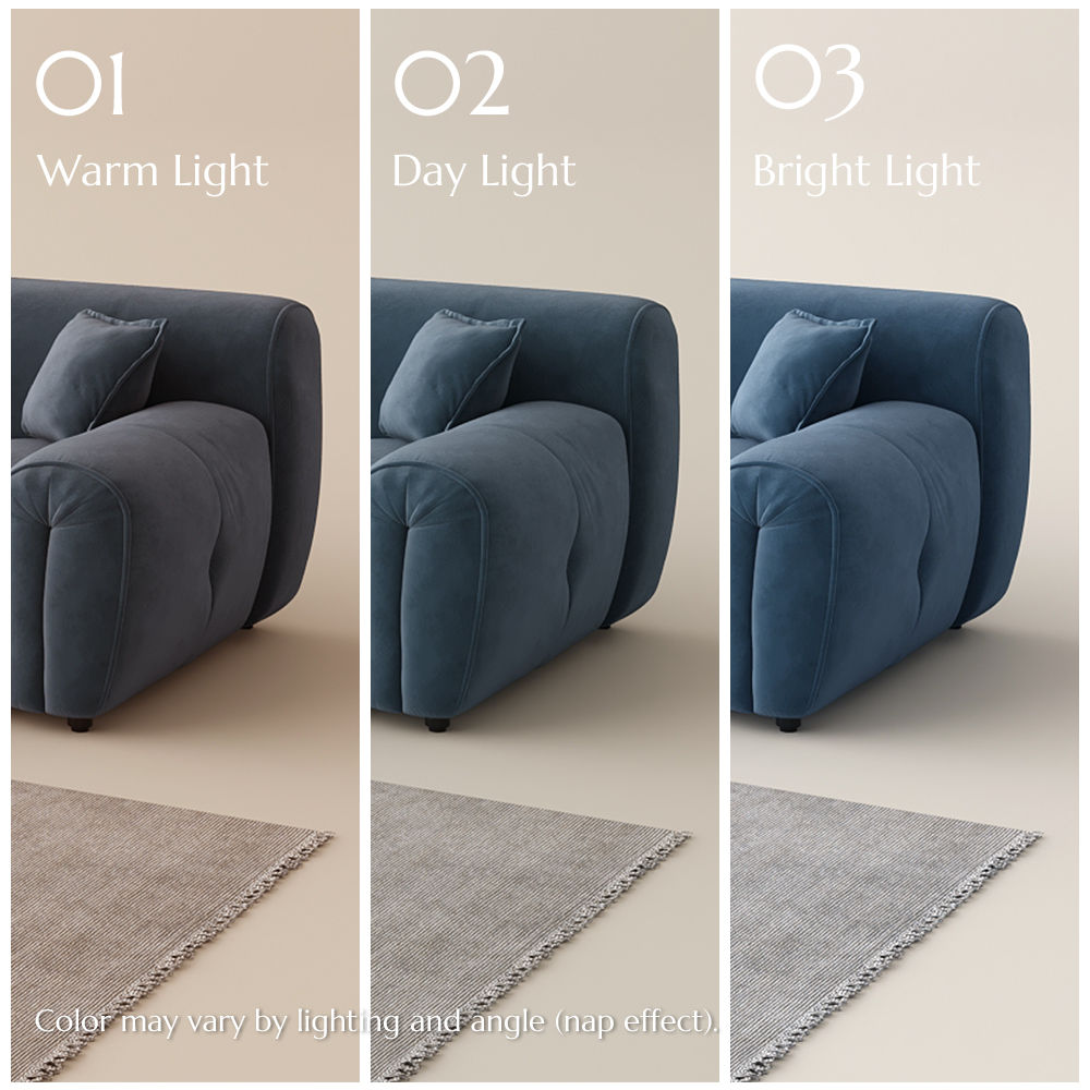 Velvet Blue Velvet Sofa Set
