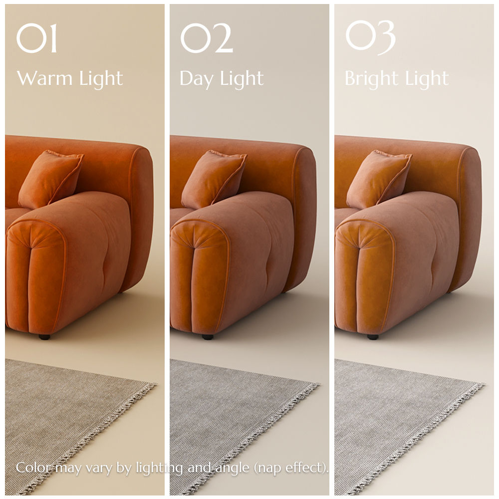 Easy Assembly Orange Velvet Modular Sofas