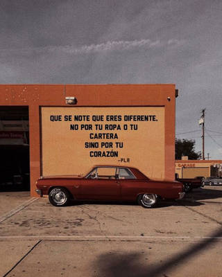 Que se note que eres diferente, no por tu ropa o tu cartera, sino por tu corazón.