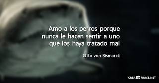 Amo a los perros porque nunca le hacen sentir a uno que los haya tratado mal
