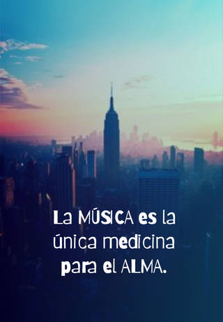 La MÚSICA es la única medicina para el ALMA.