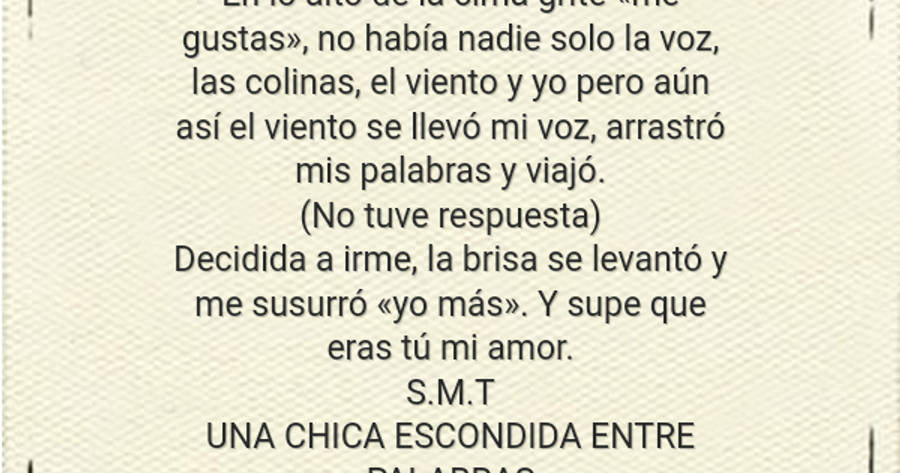 Crea Tu Frase – Frase #454820: En lo alto de la cima grite «me gustas