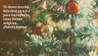 Te deseo mucha felicidad para ti y para los tuyos en estas fechas mágicas. ¡Felices fiestas!