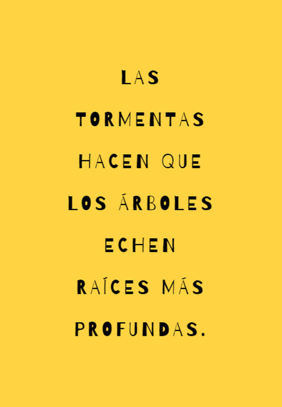 Crea Tu Frase – Frase #603754: Las tormentas hacen que los árboles echen  raíces más profundas.