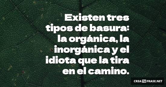 Frases Sobre La Basura Organica E Inorganica