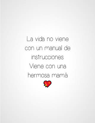 La vida no viene con un manual de instrucciones. Viene con una hermosa mamá ?