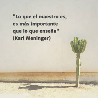 "Lo que el maestro es, es más importante que lo que enseña" (Karl Meninger)