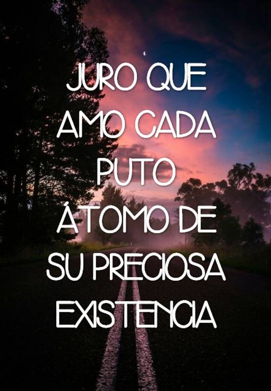 Crea Tu Frase – Frase #52368: Juro que amo cada puto átomo de su preciosa  existencia