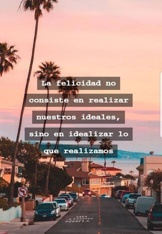 Frase #53376: La felicidad no consiste en realizar nuestros ideales ...