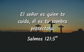 El señor es quien te cuida, él es tu sombra protectora. Salmos 121:5”