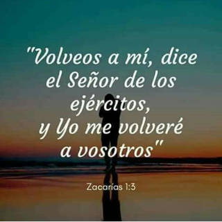 Volveos a mí, dice e Señor de los ejércitos, y Yo me volveré a vosotros