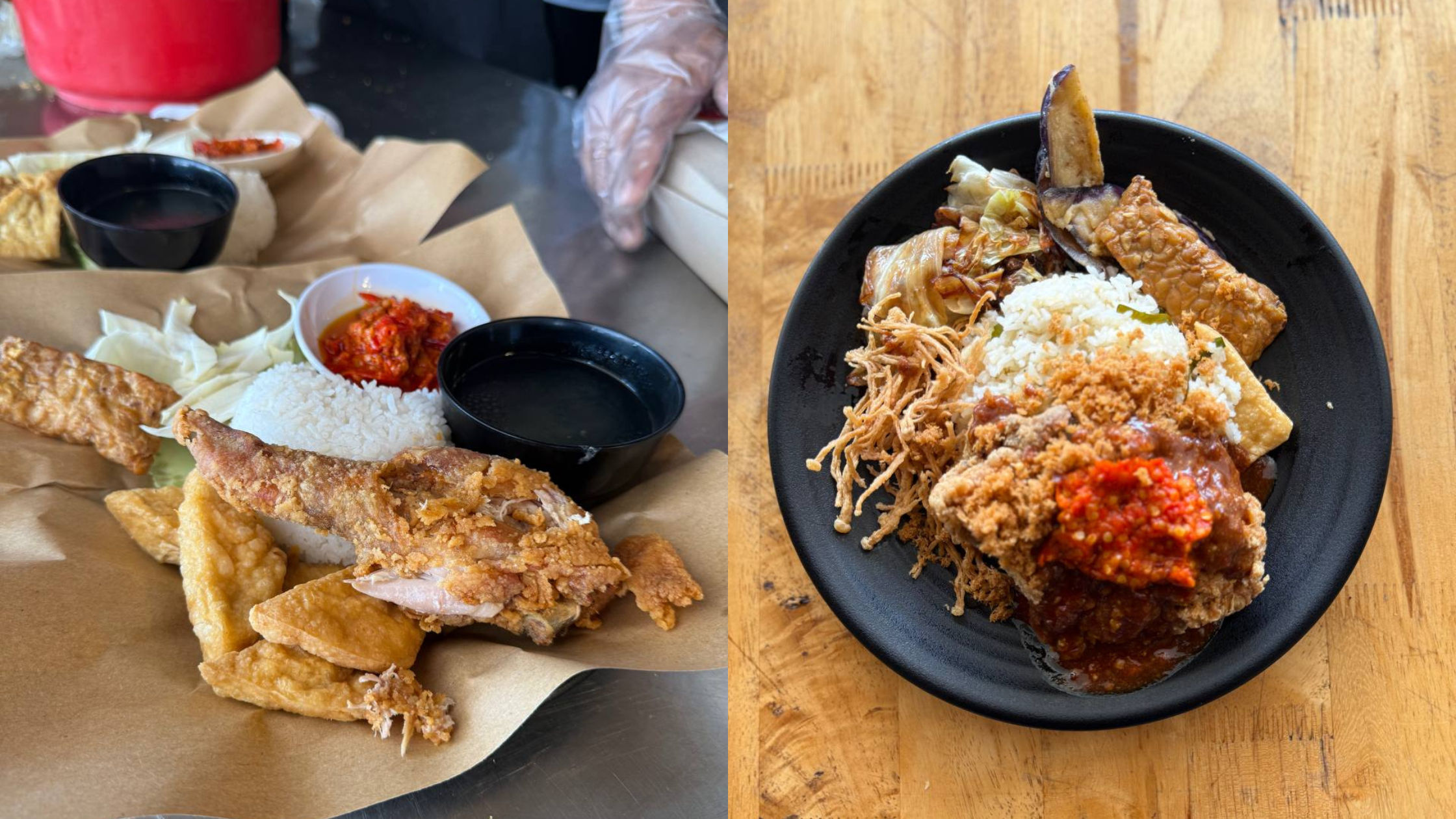 Ayam geprek dengan sambal gesek terbaik