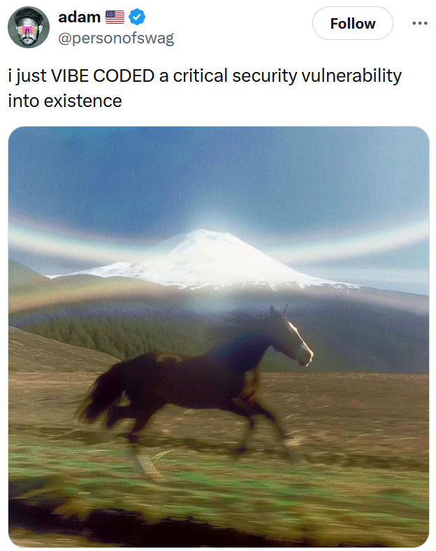 Vibe coding a critical vulnerability