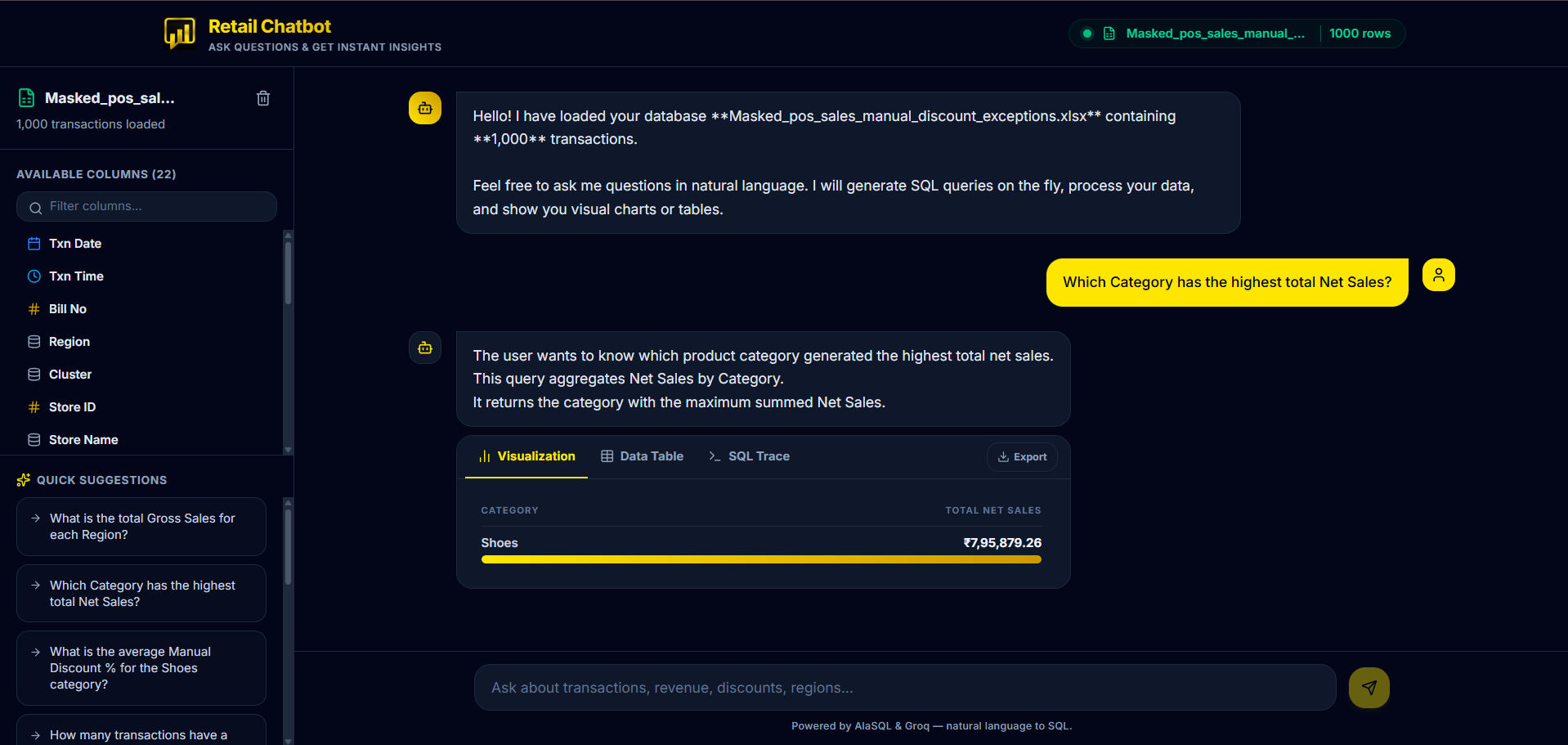 Retail Chatbot