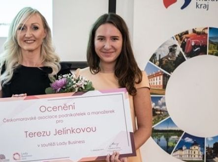 Tereza Jelínková na vyhlášení soutěže Lady Business