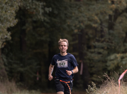 Závodník Jan Katzer se svým psem