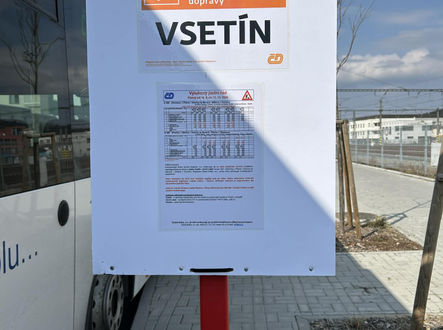 Výlukový jízdní řád ve Vsetíně