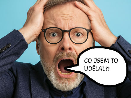 Zděšený Petr Fiala