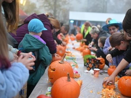 Halloween v Centrálním parku na Severní Terase v Ústí nad Labem